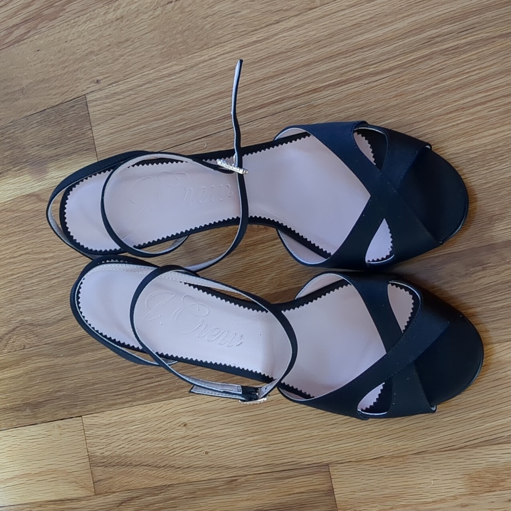JCrew satin heels size 9